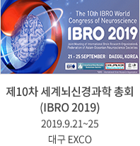 제10차 세계뇌신경과학 총회(IBRO 2019) 2019.9.21~25 대구 EXCO